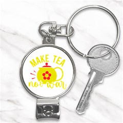 Make Tea Not War  Nail Clippers Key Chain by ConteMonfrey