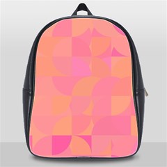 Geometric Pink Ocean  School Bag (xl) by ConteMonfrey