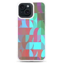 Geometric Ocean Purple Blue Pink Iphone 15 Plus Tpu Uv Print Case by ConteMonfrey