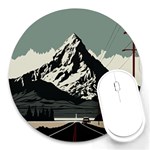 Mountains Round Mousepad Front