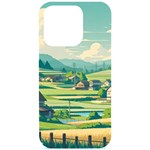 Countryside Meadow Rural Bloom iPhone 15 Pro Black UV Print PC Hardshell Case Front