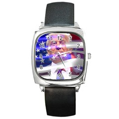 Donald Trump Flag Square Metal Watch by vintagetrump