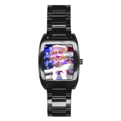 Donald Trump Flag Stainless Steel Barrel Watch by vintagetrump