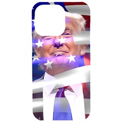 Donald Trump Flag Iphone 15 Pro Max Black Uv Print Pc Hardshell Case by vintagetrump