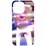 Donald Trump Flag iPhone 15 Pro Max Black UV Print PC Hardshell Case Front