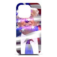 Donald Trump Flag Iphone 16 Pro Black Uv Print Pc Hardshell Case by vintagetrump