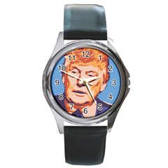 Orange Donald Trump Round Metal Watch by vintagetrump