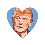 Orange Donald Trump Heart Magnet Front