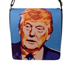 Orange Donald Trump Flap Closure Messenger Bag (l) by vintagetrump