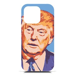 Orange Donald Trump Iphone 16 Pro Black Uv Print Pc Hardshell Case by vintagetrump