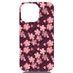 Cherry Blossoms Japanese iPhone 14 Pro Max Black UV Print PC Hardshell Case Front