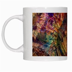 Blended Symmetry White Mug by kaleidomarblingart