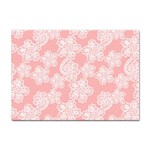 Lace White Ornamental Textile Sticker A4 (100 pack) Front
