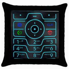 Retro Mobile Device Output Device Throw Pillow Case (black) by Bedest