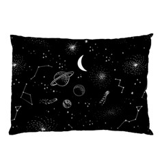 Cosmic Black Space Star Pillow Case by Ndabl3x