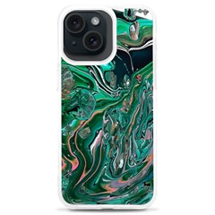 Malachite  Iphone 15 Plus Tpu Uv Print Case by kaleidomarblingart