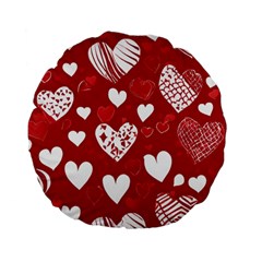 Valentine Standard 15  Premium Flano Round Cushions by pollyparadiseartshop