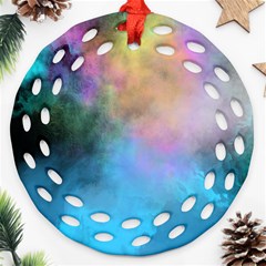 Smokescreen Round Filigree Ornament (two Sides) by pollyparadiseartshop