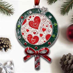 Be My Valentine Metal X mas Lollipop With Crystal Ornament by pollyparadiseartshop