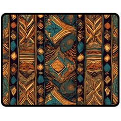 Tribal Chic Fleece Blanket (medium) by pollyparadiseartshop