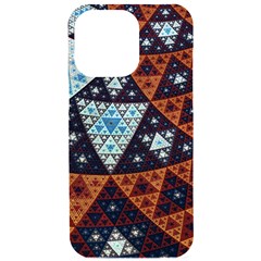 Fractal Triangle Geometric Abstract Pattern Iphone 15 Pro Max Black Uv Print Pc Hardshell Case by Cemarart