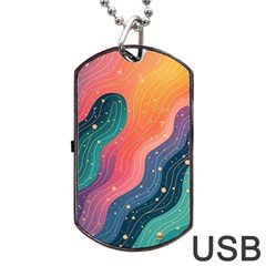 Art Abstract Pattern Dog Tag Usb Flash (one Side) by Salmanaz77