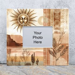 Abstract Sun Boho Bohemian Design White Wall Photo Frame 5  X 7  by Salmanaz77