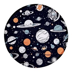 Space Galaxy Universe Stars Sky Round Glass Fridge Magnet (4 Pack)