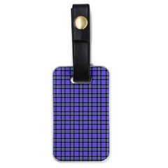 Blue Tartan Plaid 1 Luggage Tag (one Side) by dressshop