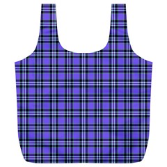 Blue Tartan Plaid 1 Full Print Recycle Bag (xl) by dressshop