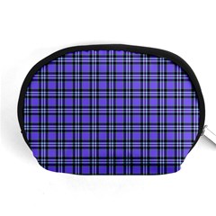 Blue Tartan Plaid 1 Accessory Pouch (medium) by dressshop