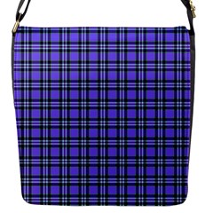 Blue Tartan Plaid 1 Flap Closure Messenger Bag (s) by dressshop