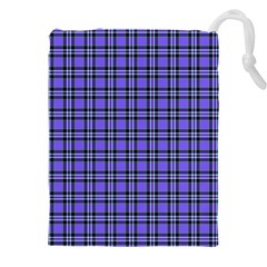 Blue Tartan Plaid 1 Drawstring Pouch (5xl) by dressshop