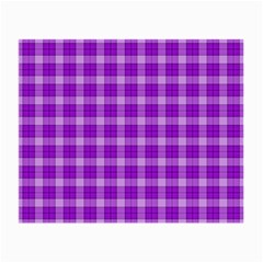 Purple Plaid Tartan 3 Small Glasses Cloth by dressshop