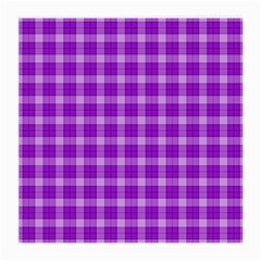 Purple Plaid Tartan 3 Medium Glasses Cloth by dressshop