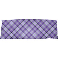 Purple Plaid Tartan 2 Diagonal 17 x47  Body Pillow Case Dakimakura (two Sides) by dressshop