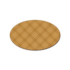 Autumn Fall Plaid Tartan 1 Diagonal Sticker Oval (100 Pack) by dressshop