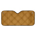 Autumn Fall Plaid Tartan 1 Diagonal Car Windshield Sunshade Front