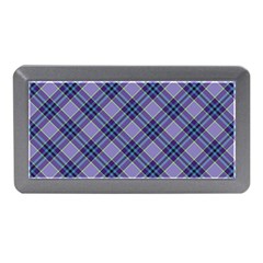 Purple Plaid Tartan 1 Diagonal Memory Card Reader (mini) by dressshop