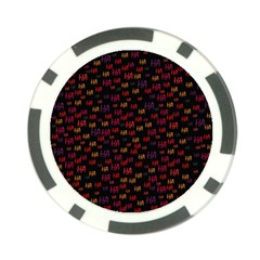 Pattern Ha Ha Ha  Abstract Black Dark Doodle Hahaha Pattern Physco Poker Chip Card Guard (10 Pack) by Salmanaz77