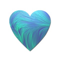 Psicodelia Zyguratti Texture Cyanturquoise Heart Magnet by Salmanaz77