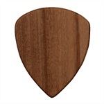 Amber Orange To Cream Yellow Bilinear Gradient Square Wood Guitar Pick Holder Case And Picks Set Pick