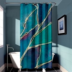 Aqua Batik, Abstract, Colorful Shower Curtain 36  X 72  (stall)  by kyorashop23