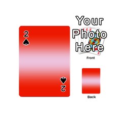 Scarlet Red To Pink Lace Bilinear Gradient Playing Cards 54 Designs (mini) by GradientsOmbre