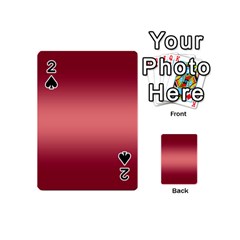 Burgundy Red To Coral Pink Bilinear Gradient Playing Cards 54 Designs (mini) by GradientsOmbre