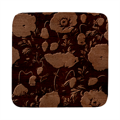 Poppy Flower Plant Petals Bloom Square Wood Guitar Pick Holder Case And Picks Set by Grandong