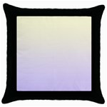 Cream Yellow To Pale Violet Linear Gradient Throw Pillow Case (Black) Front