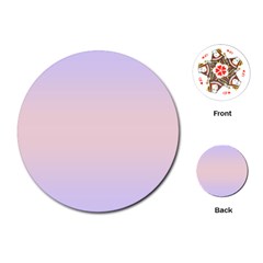 Pale Violet To Pale Pink Bilinear Gradient Playing Cards Single Design (round) by GradientsOmbre