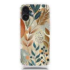 Leaves Pattern Flora Iphone 16 Tpu Uv Print Case by Sabxi