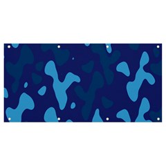 Blue Camouflage Pattern Banner And Sign 8  X 4  by kyorashop23